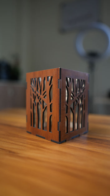 Tea Light Holder cum Pen Stand (Tree Design)