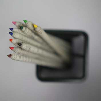Coloured Newspaper Pencil (set of 10)