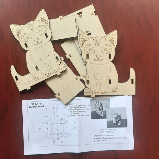 DIY Pen stand : Cat design