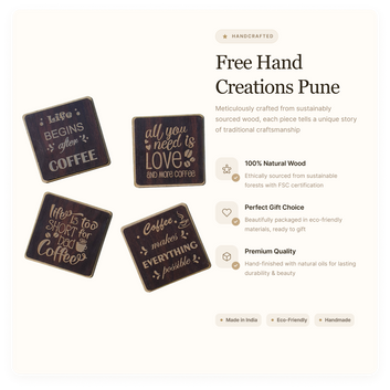Coaster Set with coffee quotes