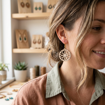 Wooden Ear rings