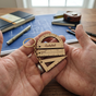 Profession-themed wooden keychains : Architect