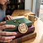 Book-themed wooden keychains