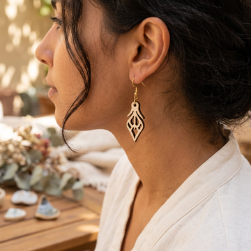 Wooden ear rings