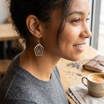 Wooden ear rings