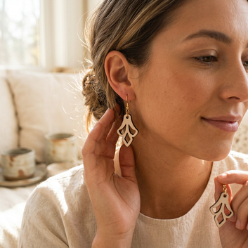 Wooden ear rings