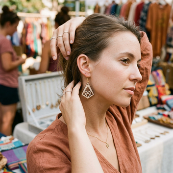 Wooden Ear rings