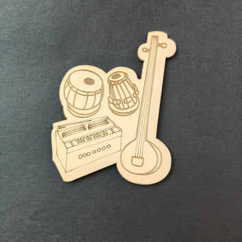 Music Instrument with Quote Fridge Magnet