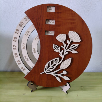 Teak Floral : Life Time Calendar