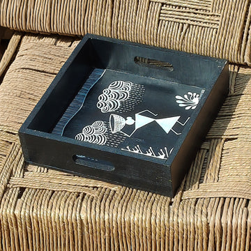 Wooden Tray with Hand painting design