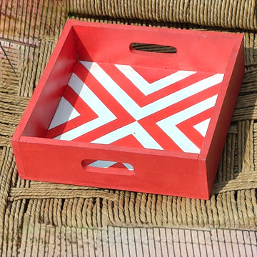 Wooden tray with Hand painted Design 5