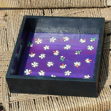 Wooden tray with hand painted Design 4