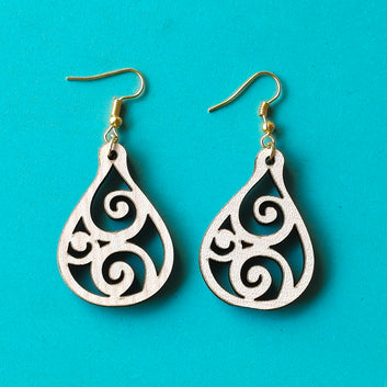 Wooden ear rings