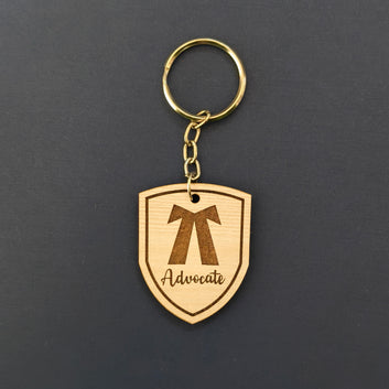 Profession-themed wooden keychains : Lawyer