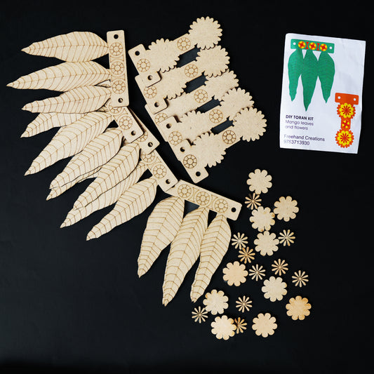 Mango Leaves & Marigold Flowers DIY Toran Kit
